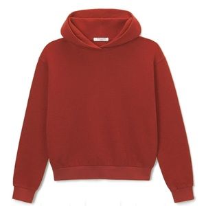 NWOT Perfectwhitetee Chili Red Thermal Hoodie, size medium